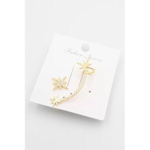 Taşlı Kıkırdak Küpe - Altın