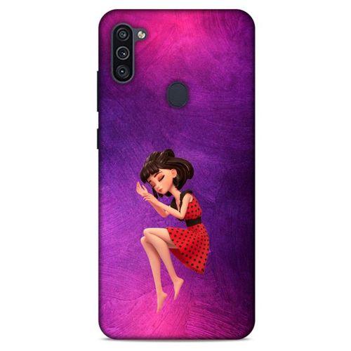 Samsung Galaxy M11 Kılıf Depresyon (40) Fit Silikon Kılıf Kahverengi Beyaz