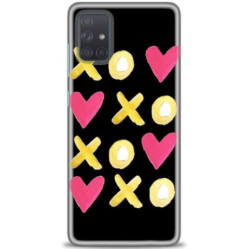 Samsung Galaxy A51 Kılıf HD Baskılı Kılıf - XOXOXO + Tam Ekran Koruyucu
