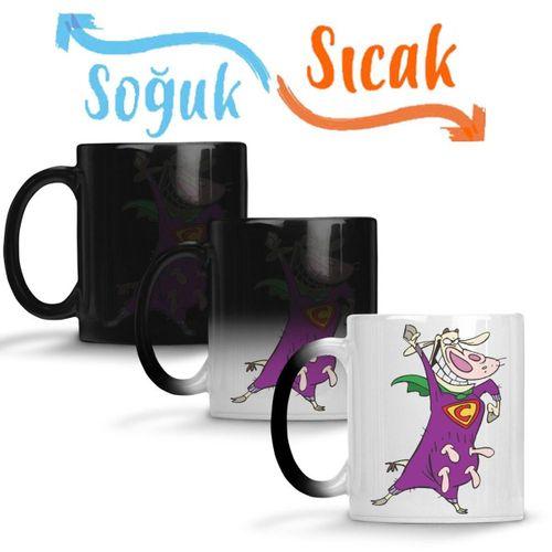 SUPER VACA Sihirli Kupa Bardak Porselen