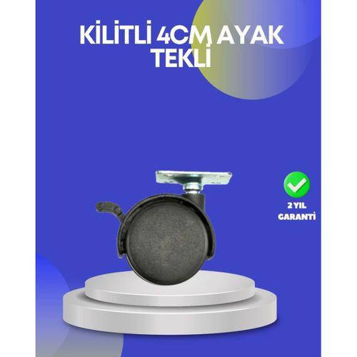 Dolap Ve Raflar İçin 4 Cm Kilitli Tekerlek Tekli