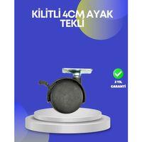 Dolap Ve Raflar İçin 4 Cm Kilitli Tekerlek Tekli