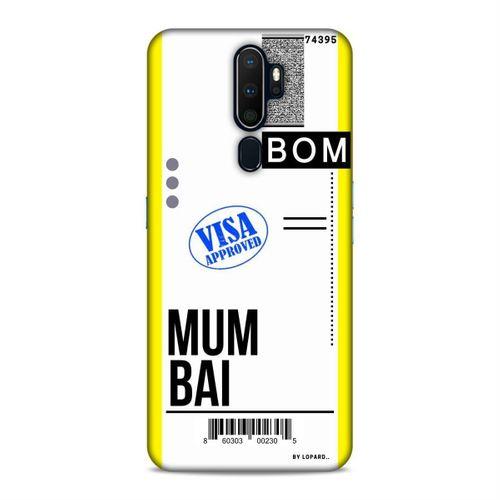 Oppo A9 2020 Kılıf Uçak Bileti Mumbai Arka Kapak Koruma Desenli Full Koruyucu