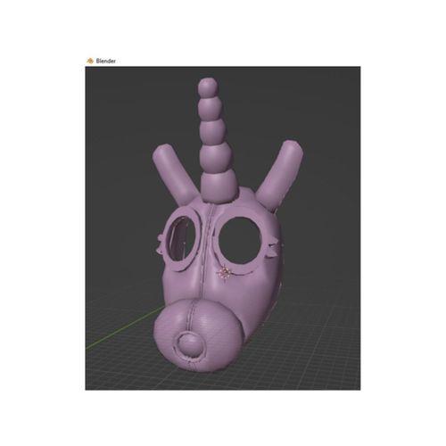 Unicorn Pyro Maskesi (Bu ürün Sadece Plastik parçadır - Almadan Önce Soru Sorabilirsiniz)