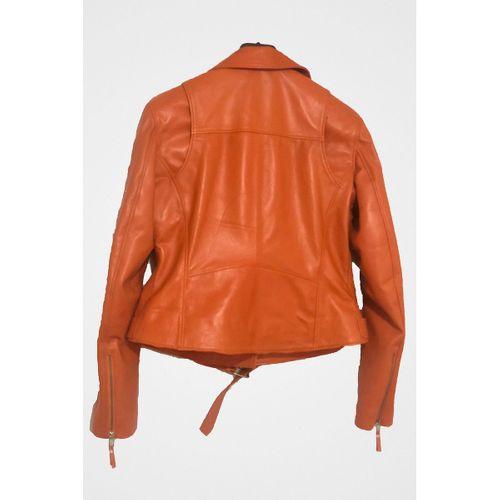 Tannery Leather Kadın Deri Ceket Turuncu N-1025