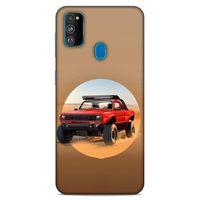 Lopard Samsung Galaxy M30s Uyumlu Kılıf PickUpX (39) Liquid Crystal Kılıf Kırmızı Siyah