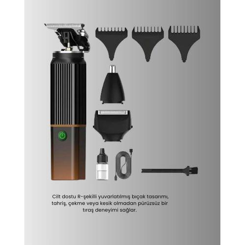 Usb-c Şarjlı 3 İn 1 Erkek Bakım Cihazı – Sessiz Motorlu Saç Ve Sakal Kesme Makinesi