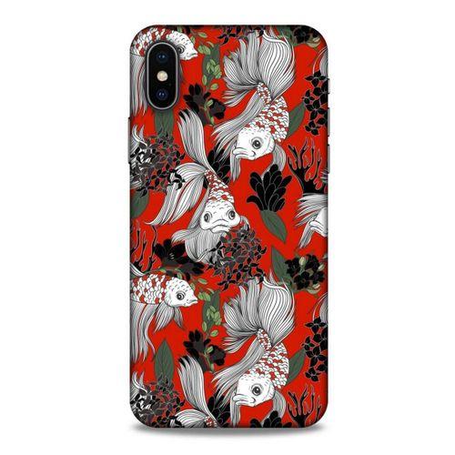 Animax Balıklar ve Çiçekler Apple iPhone XS Kılıf Desenli Silikon
