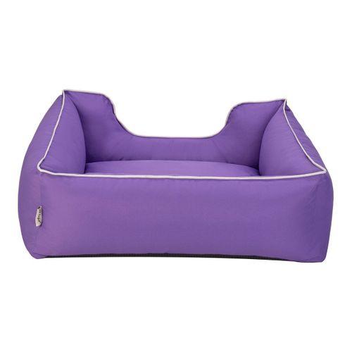 Pet Comfort Alpha  Köpek Yatağı Mor w Beyaz Biye M 80x65cm