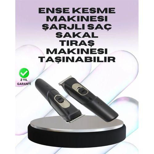 Sessiz Motorlu, Kablosuz Kullanımlı Şarjlı Saç Ve Sakal Kesme Makinesi – Taraklı Set