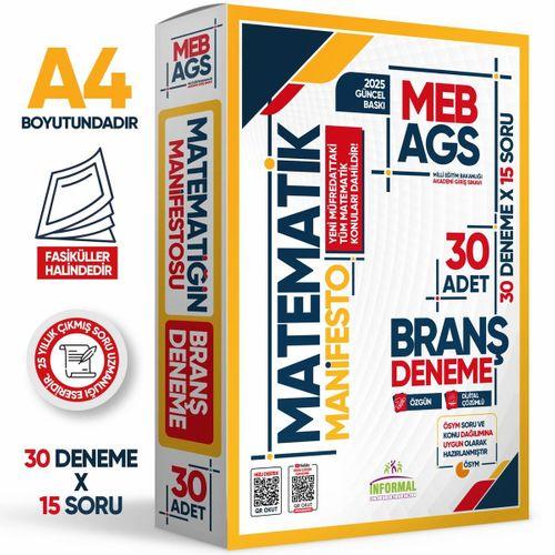 2025 MEB AGS Sayısal Yetenek MATEMATİK Manifesto Branş Denemesi 30lu Fasikül SETİ Dijital Çözümlü