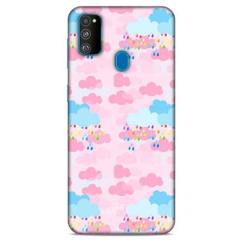 Samsung Galaxy M30s Kılıf Pastel Renkler (49) Ultra Silikon Kılıf Şeker Pembe Mavi