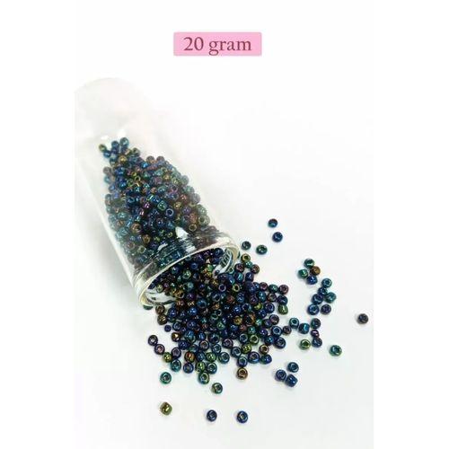 Dökme Cam Kum Boncuk (8/0) 3 mm - 4 Renk - Toplam 80 Gram - BNC422