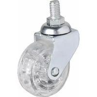 326 - 50x20 Mm Şeffaf Makaralı Vidalı Teker 4 Adet