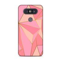 LG Q60 Kılıf Elmas Pembe Arka Kapak Silikon Koruma Full Koruyucu