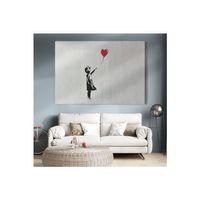 Banksy Kırmızı Balonu Uçup Giden Kız Kanvas Tablosu