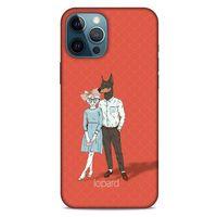Apple iPhone 12 Pro Max Kılıf FunnyMaX (15) Antişok Kılıf Kırmızı Kedi Köpek