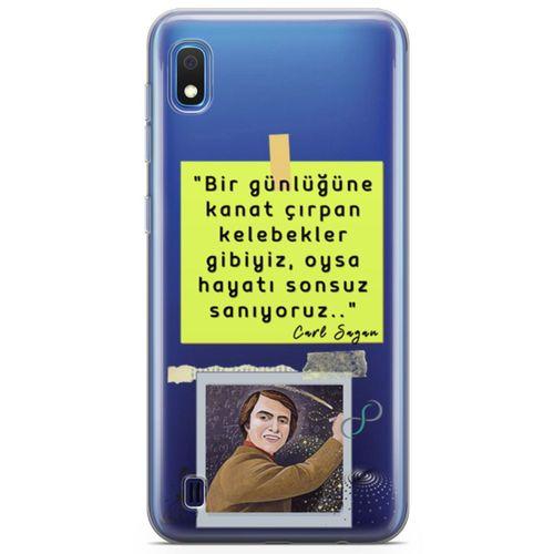 Samsung Galaxy A10 Kılıf Caps Carl Sagan Arka Kapak Koruma Desenli Full Koruyucu