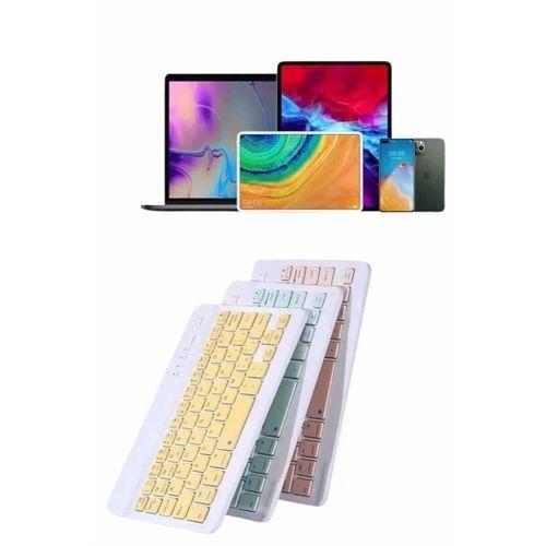 Android Ve İos Uyumlu Bluetooth Kablosuz Türkçe Q Klavye Renkli