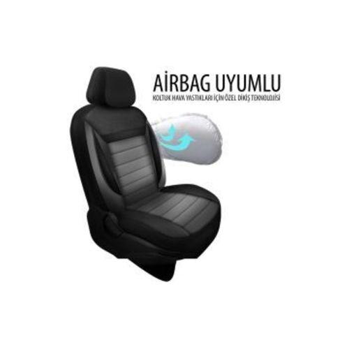 Nissan Micra (2005-2010) Trend Serisi Tay Tüyü Oto Koltuk Kılıfı Füme