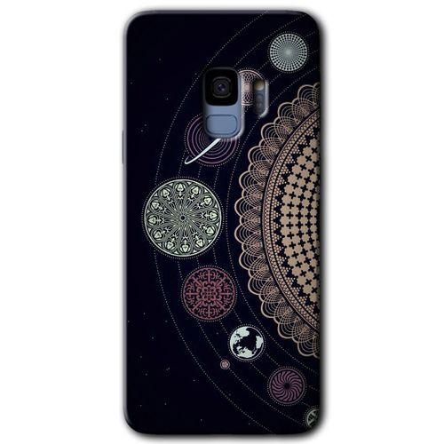 Potkal Hediye Fabrikası Samsung Galaxy S9 HD Baskılı Kılıf + 9D Tam Ekran Koruyucu - Gezegen Döngüsü