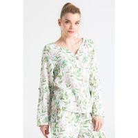 Uzun Kol Sedef Baskılı Yazlık Müslin Gömlek Yaprak Desen Yaprak Dsn