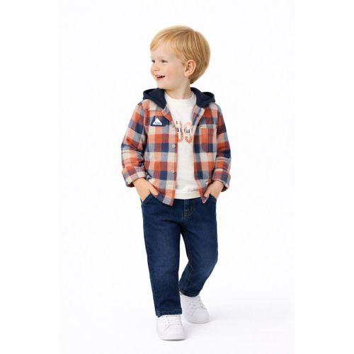 Erkek Çocuk Pantolon Gömlek Tişört 3 Lü Takım BGL-ST05264