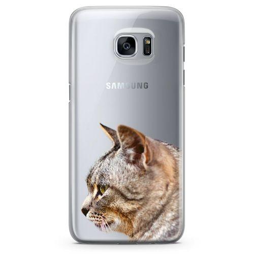 Samsung Galaxy S7 Edge Kılıf Siberian Cat Arka Kapak Koruma Desenli Full Koruyucu