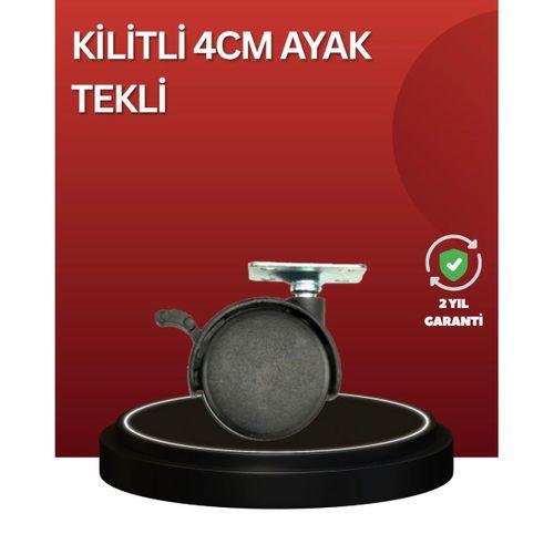 Sessiz Dönen Kilitli Mobilya Tekerleği 4 Cm