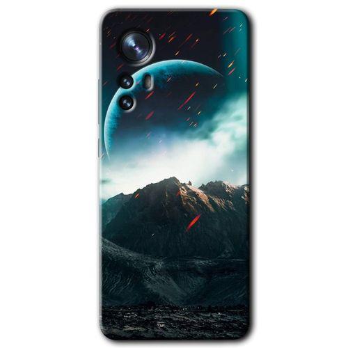 Xiaomi Mi 12 Pro Kılıf HD Desen Baskılı Arka Kapak + Temperli Cam - Uzay Gökyüzü