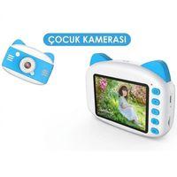 X900 Dijital Çocuk Fotoğraf Makinesi Selfie Kamera 3 5 İnç Dijital Çocuk Kamerası 1080p  mavi