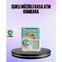 Su Yeşili Elektronik Şifreli Atm Tasarımlı Para Biriktirme Kumbarası