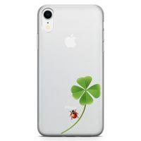Apple iPhone XR Kılıf UğurBöceği Yonca Arka Kapak Koruma Desenli Full Koruyucu
