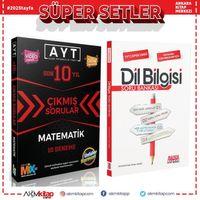Ünlüler Karması AYT Matematik Karması Tıpkı Basım 10 Deneme ve AKM Dil Bilgisi Soru Bankası Seti 2 Kitap