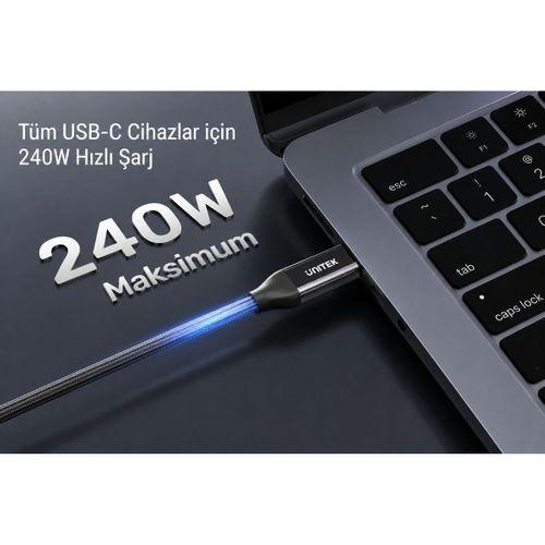 UNITEK 240W USB4 TYPE-C KABLO (C14100ABK01-2M)