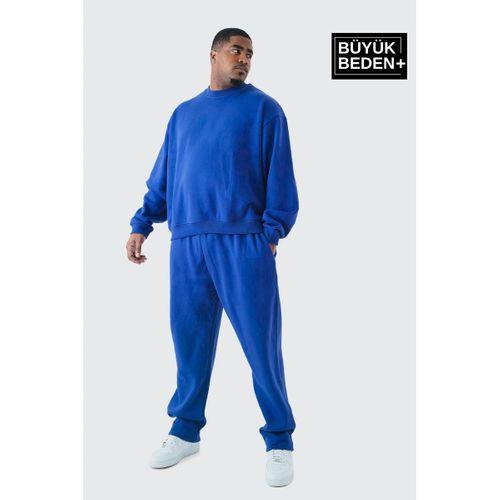 Süperlife Erkek Büyük Beden Bisiklet Yaka ince Sweatshirt SPR24BSW56