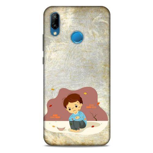 Huawei P20 Lite Kılıf Depresyon (10) Full Koruma Kılıfı Yeşil Turuncu