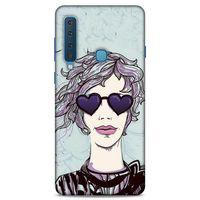 Lopard Samsung Galaxy A9 2018 Uyumlu Kılıf Sürreal Yüzler ♀ (25) Antişok Kapak Baskılı