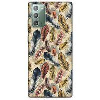 Samsung Galaxy Note 20 Kılıf Desenli Özel Seri Tüyler (29) Arka Koruma Kılıfı