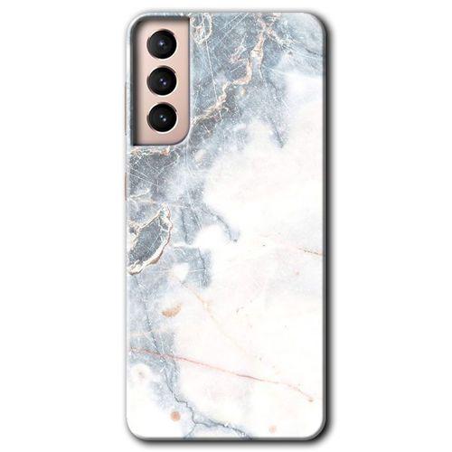 Galaxy S21 Plus Kılıf HD Desen Baskılı Arka Kapak - White Marble