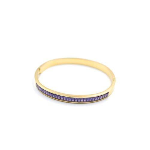 Baget Taşlı Bilezik - Mor