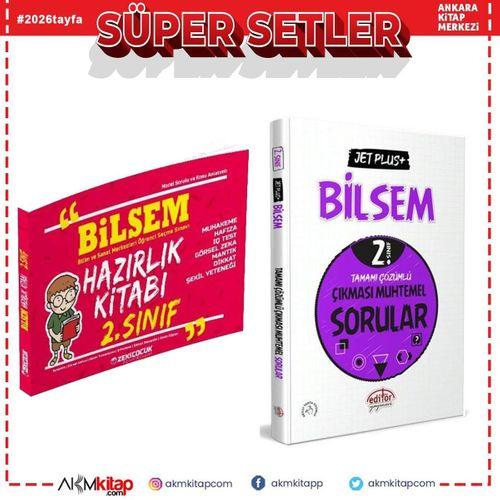 Zeki Çocuk 2. Sınıf Bilsem Hazırlık Kitabı ve Editör Bilsem Jet Plus Çıkması Muhtemel Sorular Seti 2 Kitap