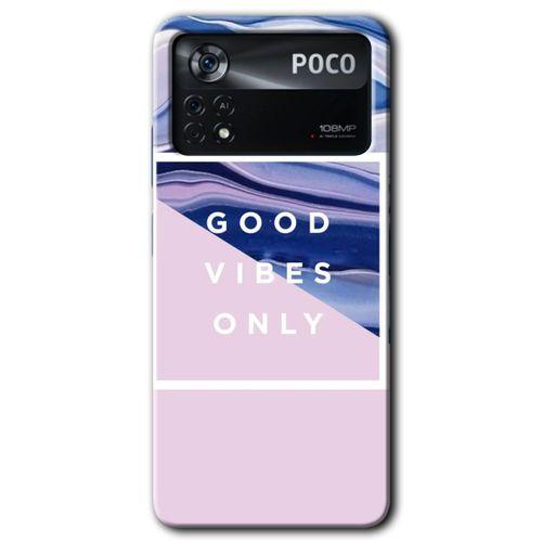 Poco x4 Pro Kılıf HD Desen Baskılı Arka Kapak - Good Vibes + Kırılmaz Cam