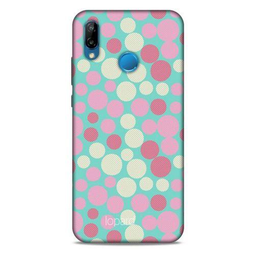 Huawei P20 Lite Kılıf Pastel Renkler (50) Shockproof Kılıf Bordo Pembe