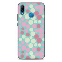 Huawei P20 Lite Kılıf Pastel Renkler (50) Shockproof Kılıf Bordo Pembe