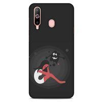 Samsung Galaxy A60 Kılıf Depresyon (34) Slim Armor Kılıf Yeşil Fuşya