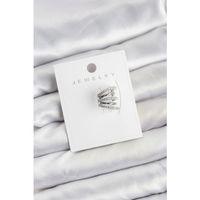 Gümüş Renk Pirinç Zirkon Taşlı Kıkırdak Earcuff Küpe