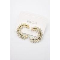 Zirkon Taşlı Küpe - Altın