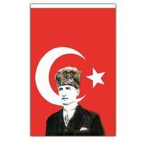 Vatan Atatürklü Bayrak 50X75 Atalı Türk Bayrağı