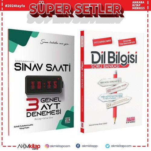 Etkili Matematik AYT Sınav Saati Genel Deneme ve AKM Dil Bilgisi Soru Bankası Seti 2 Kitap